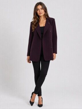 Anne Klein Suits Plum Tailored Blazer Size 12 – Structured Career Chic